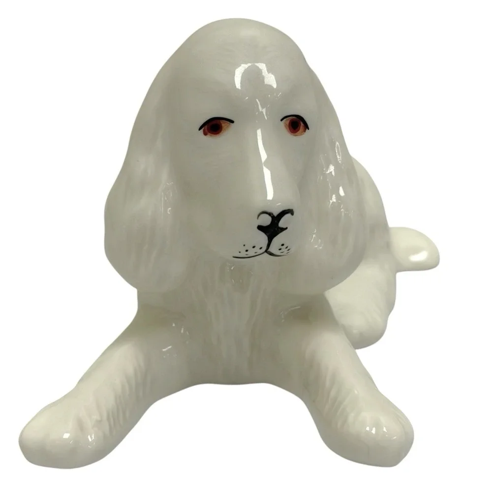 Vintage Donegal Parian‎ China Spaniel Dog Puppy Figurine 1980s Made In Ireland